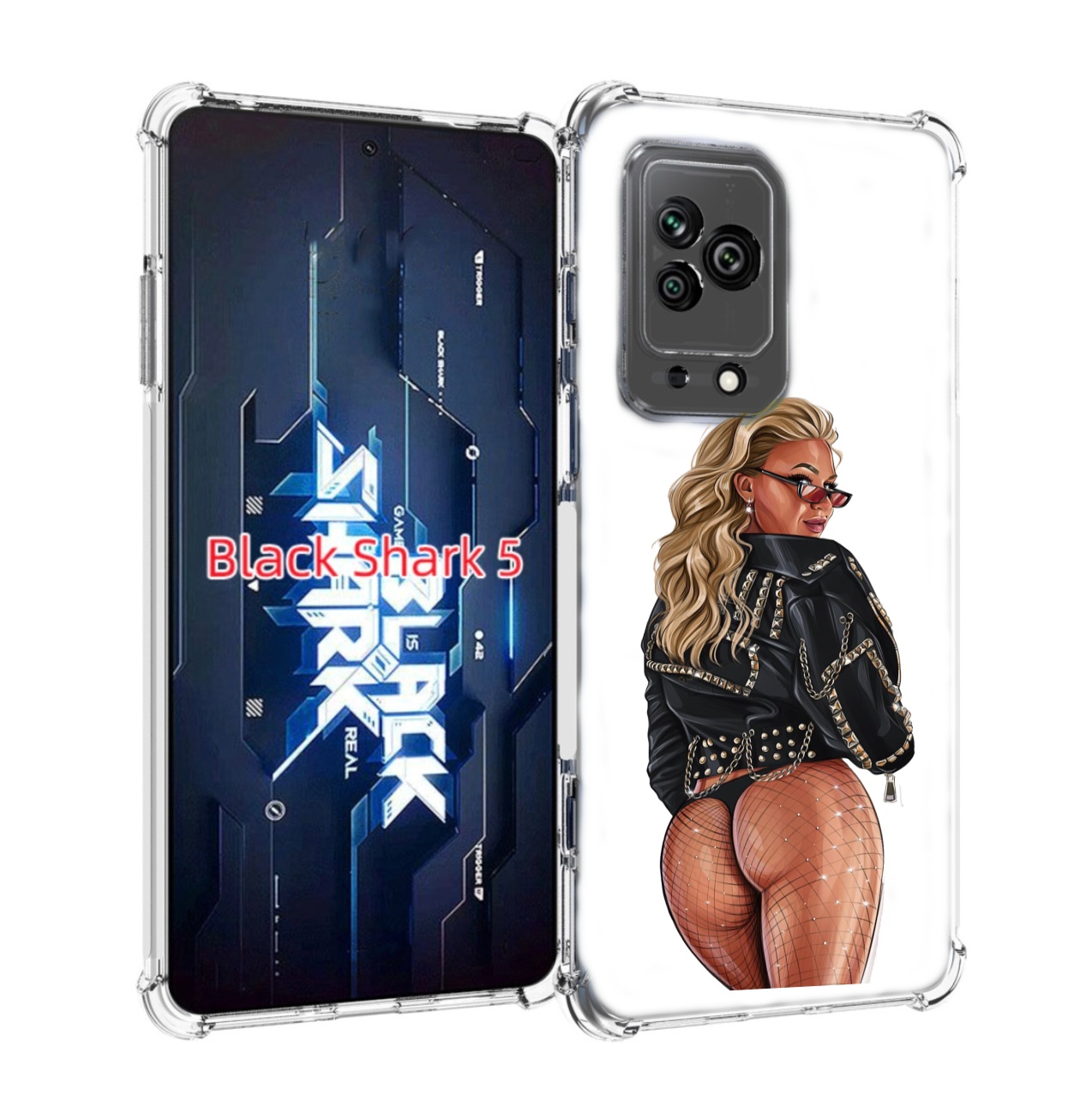 

Чехол MyPads девушка в чулках полуголая женский для Xiaomi Black Shark 5, Прозрачный, Tocco