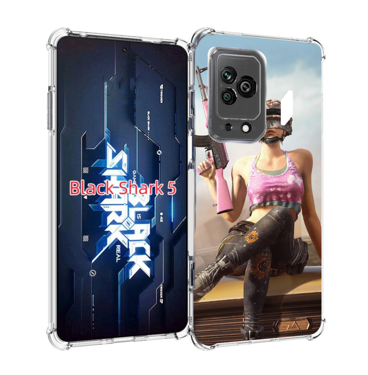 

Чехол MyPads девушка из PUBG для Xiaomi Black Shark 5, Прозрачный, Tocco