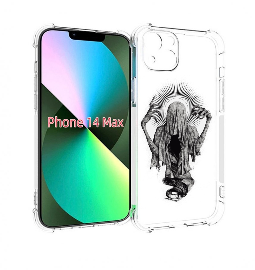 

Чехол MyPads страшная змея в мантии для iPhone 14 Plus (6.7), Прозрачный, Tocco