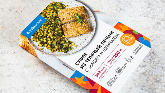 

Суфле из телячьей печени ВкусВиллАйс с машем и шпинатом замороженное 250 г