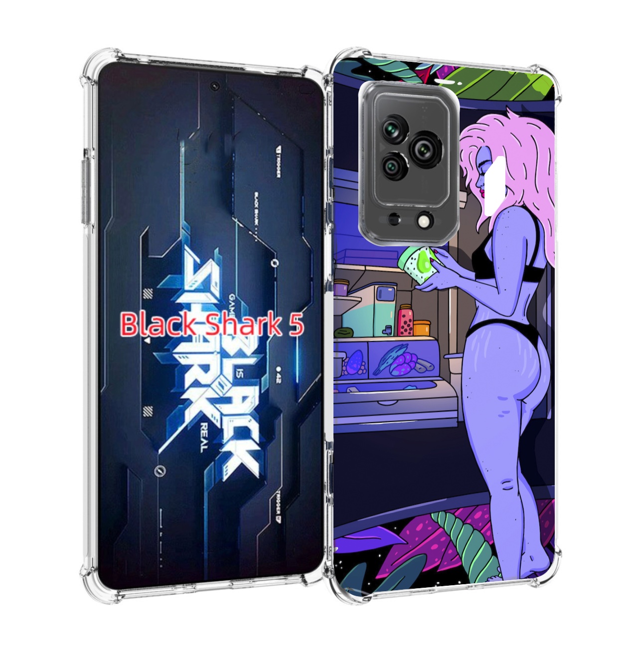 

Чехол MyPads девушка любит покушать женский для Xiaomi Black Shark 5, Прозрачный, Tocco