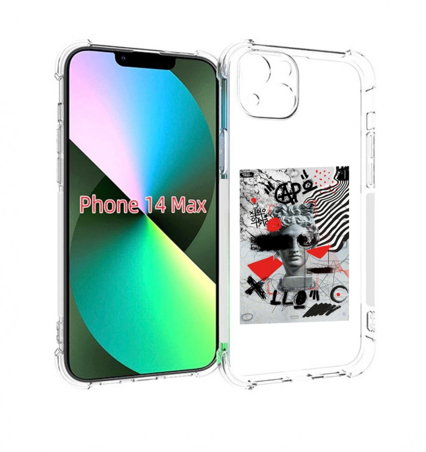 

Чехол MyPads стрит арт статуя для iPhone 14 Plus (6.7), Прозрачный, Tocco