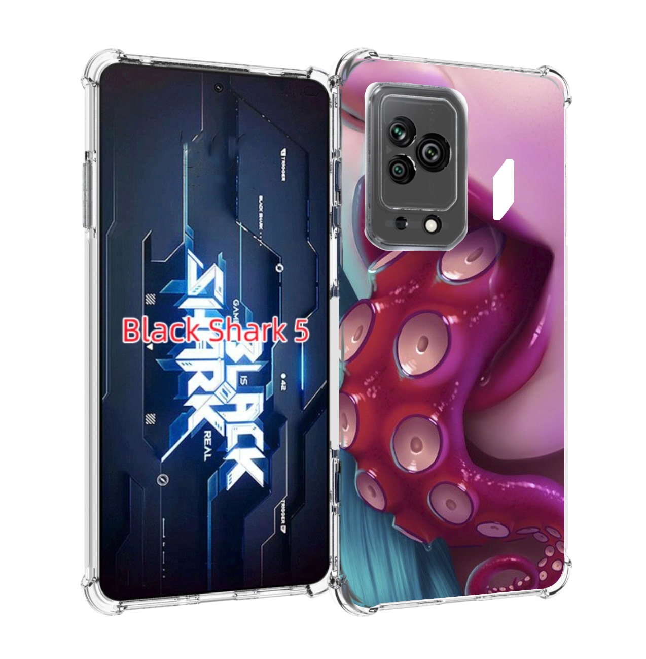 

Чехол MyPads девушка с щупальцой женский для Xiaomi Black Shark 5, Прозрачный, Tocco