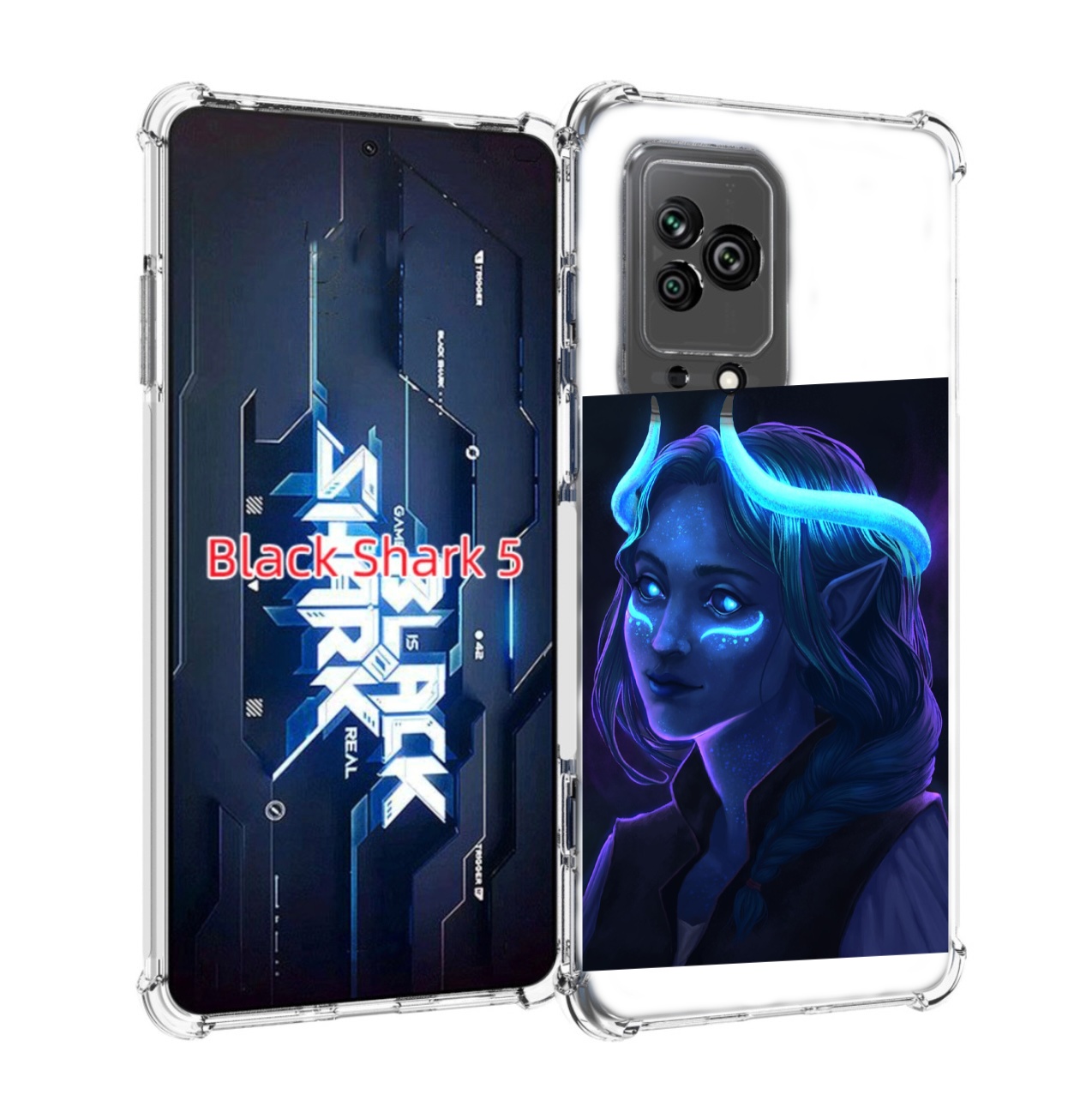 

Чехол MyPads девушка синяя ледяная женский для Xiaomi Black Shark 5, Прозрачный, Tocco