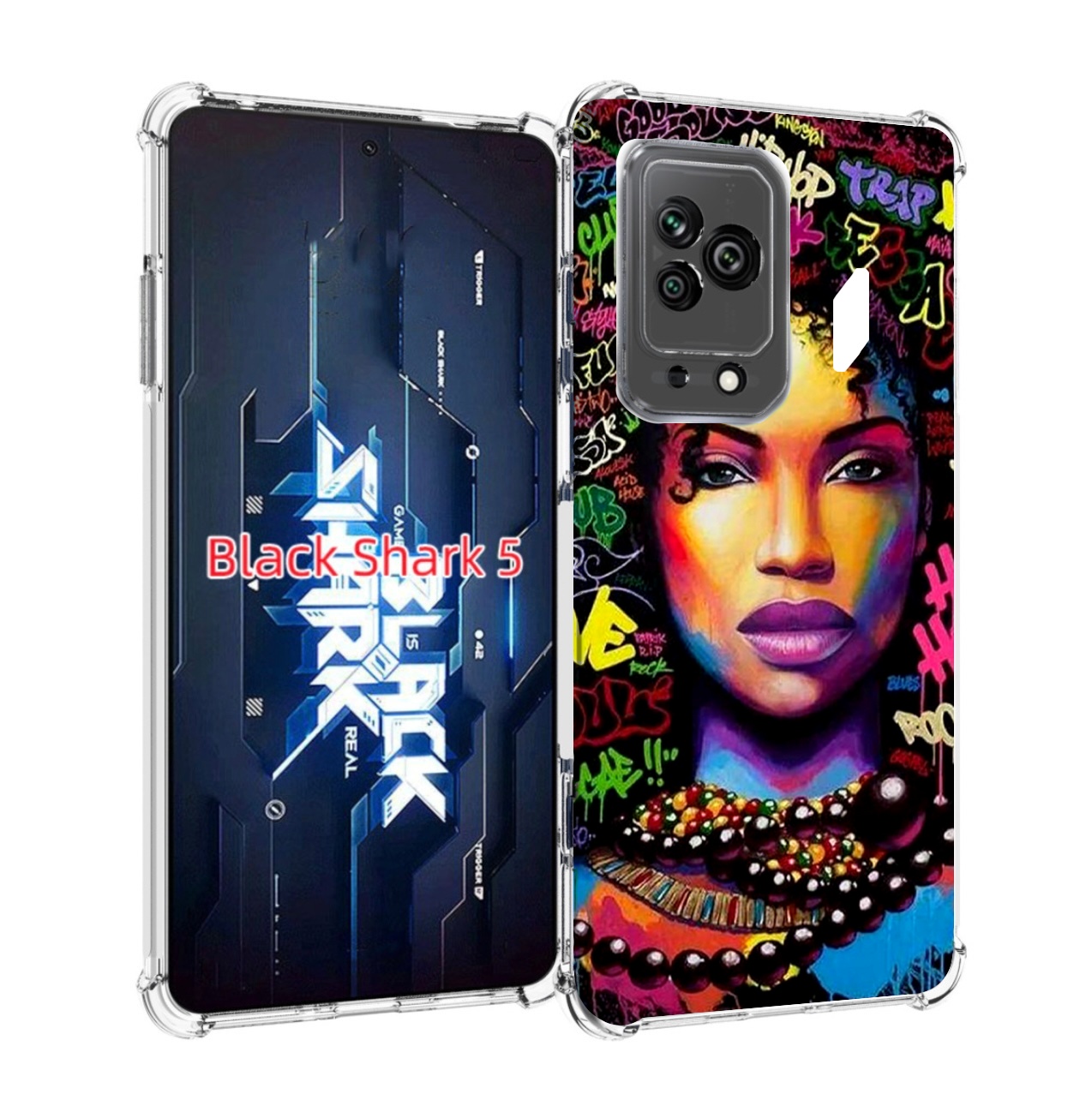 

Чехол MyPads девушка-в-граффити женский для Xiaomi Black Shark 5, Прозрачный, Tocco