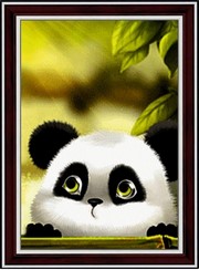 фото Auroart алмазная вышивка маленькая панда art-043, 21x30 см