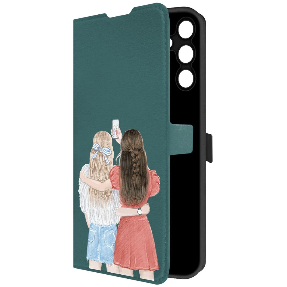 

Чехол-книжка Krutoff Eco Book для Samsung Galaxy A15 4G (A155) Лучшие подруги, Зеленый