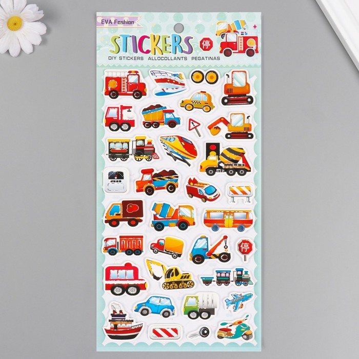 

Наклейки для творчества Спецтехника 10539499 бумага 15х30см