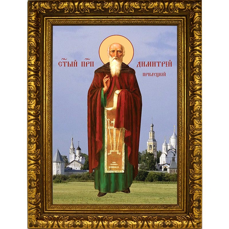 

Димитрий Прилуцкий, Вологодский, Преподобный игумен. Икона на холсте.