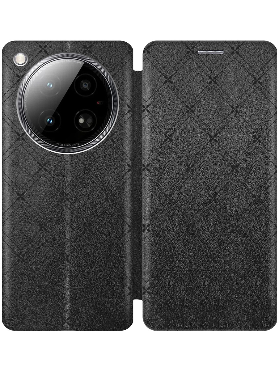 

Чехол-книжка на Infinix Zero 40 4G с принтом "Стильные линии" черный, 786722332