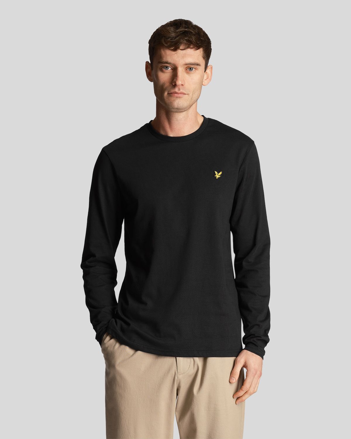 

Лонгслив мужской Lyle & Scott Plain L/S T-Shirt черный M, Plain L/S T-Shirt