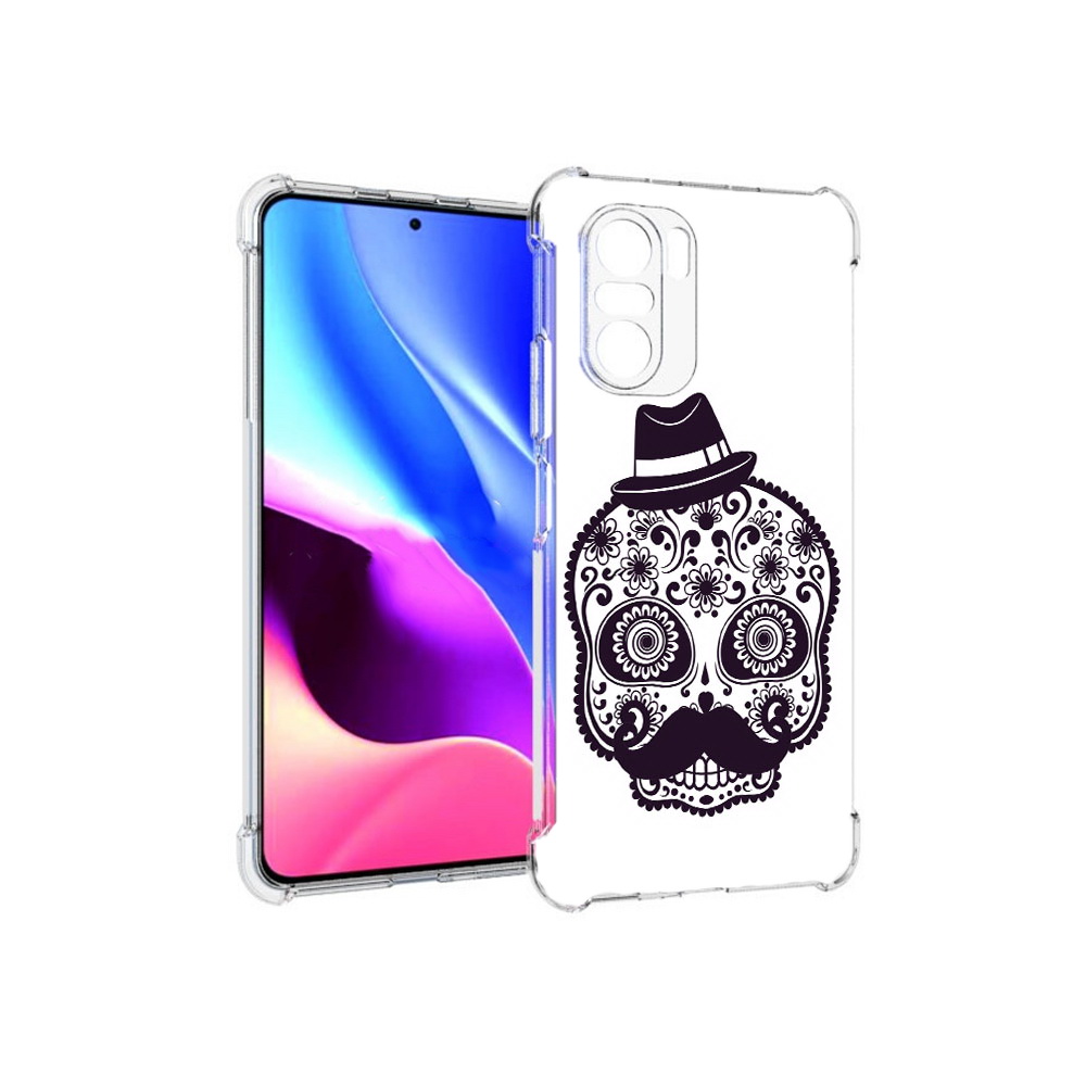 

Чехол MyPads Tocco для Xiaomi Redmi K40 разрисованный скелет (PT158239.260.575), Прозрачный, Tocco
