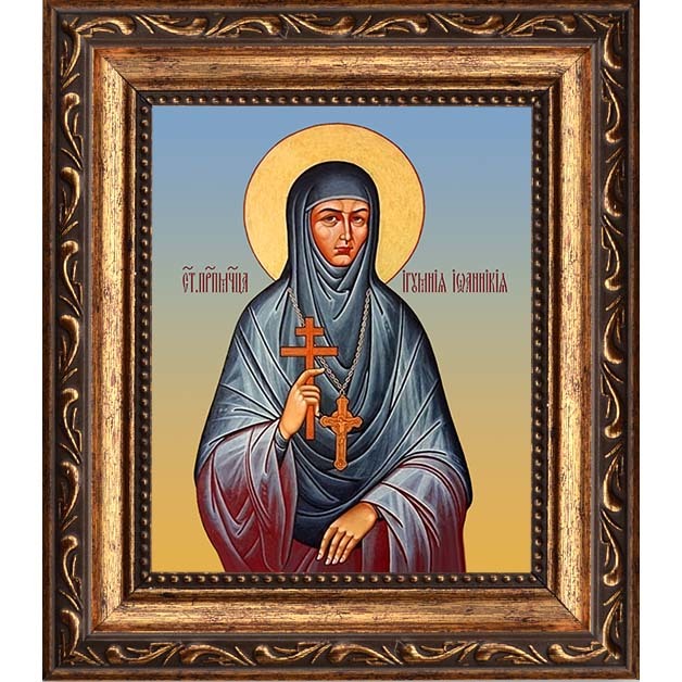 

Иоанникия Кожевникова, игумения, преподобномученица. Икона на холсте.