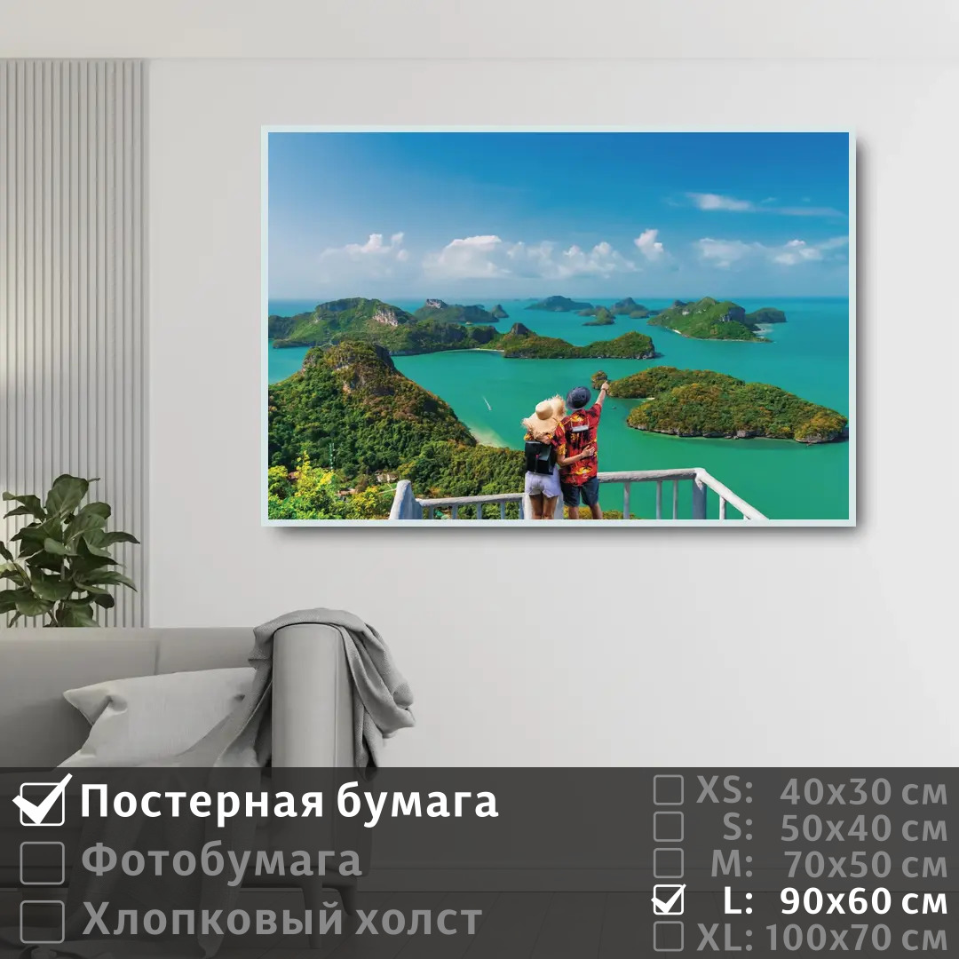 

Постер на стену ПолиЦентр Отпуск в раю на берегу океана 90х60 см, ОтпускВРаюНаБерегуОкеана