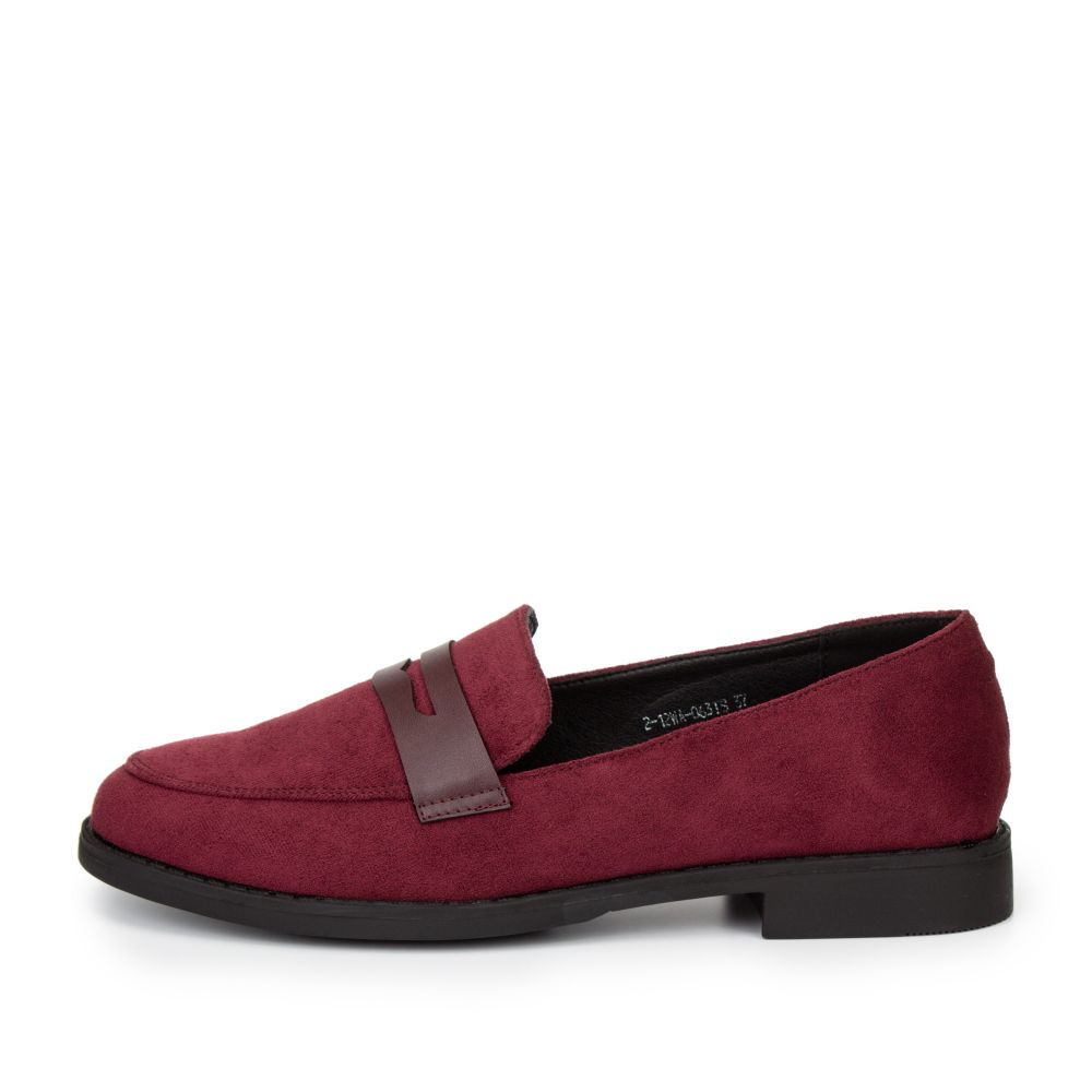 

Лоферы женские INSTREET 2-12WA-063TS бордовые 36 RU, 2-12WA-063TS
