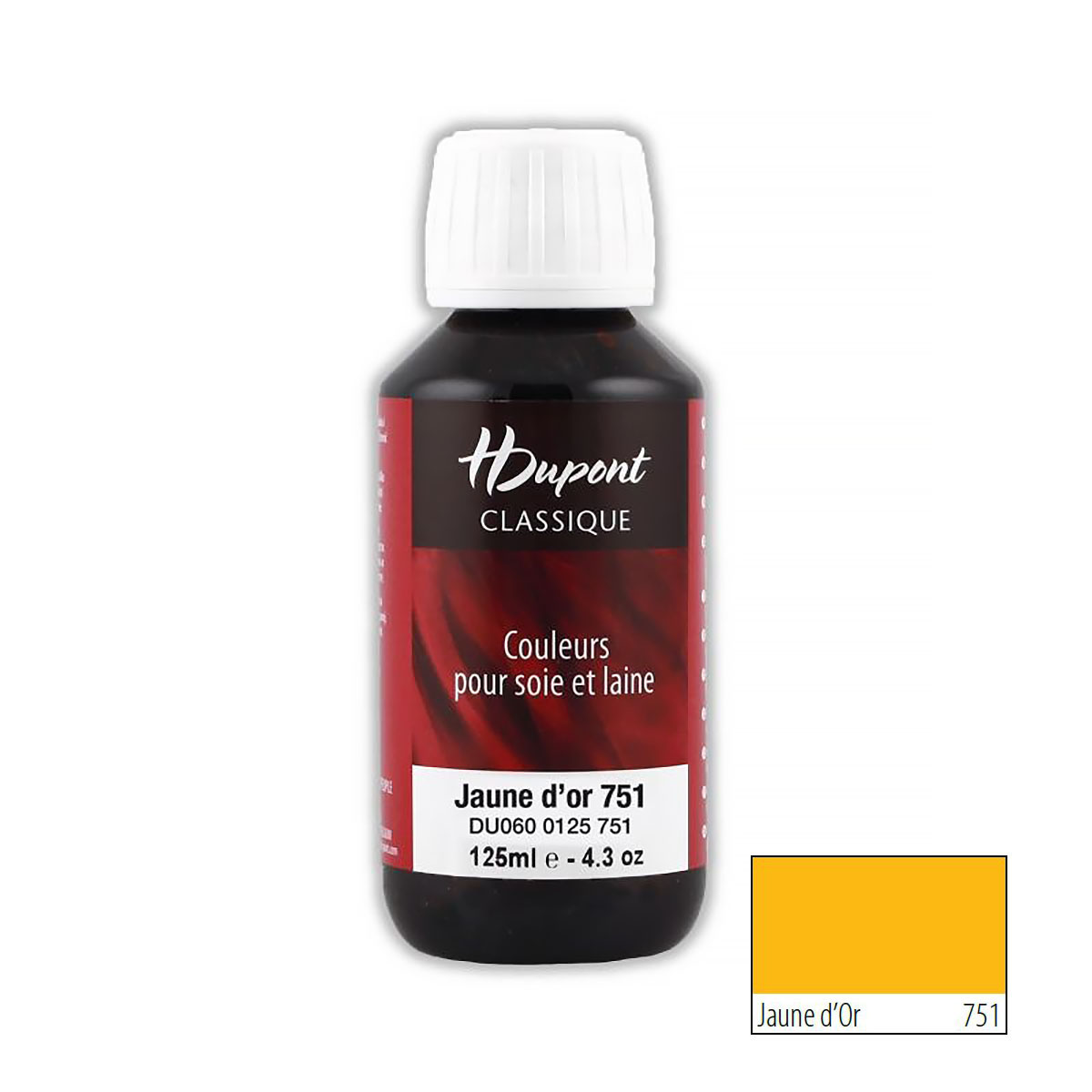 

DU0600125 Краска для шелка Classiс, 125мл, H Dupont (751 желтое золото), Разноцветный