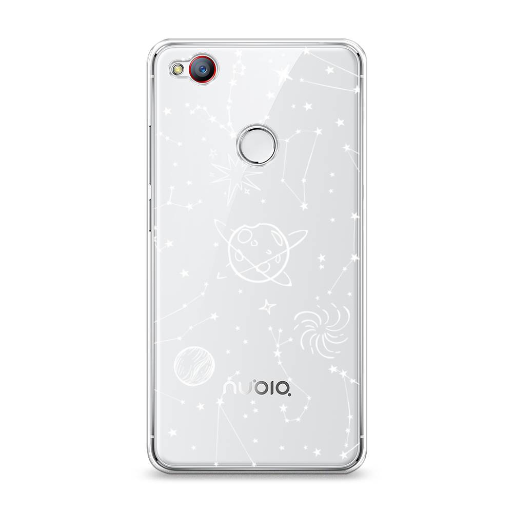

Чехол на ZTE Nubia Z11 Mini "Планеты в космосе", Белый, 131550-2
