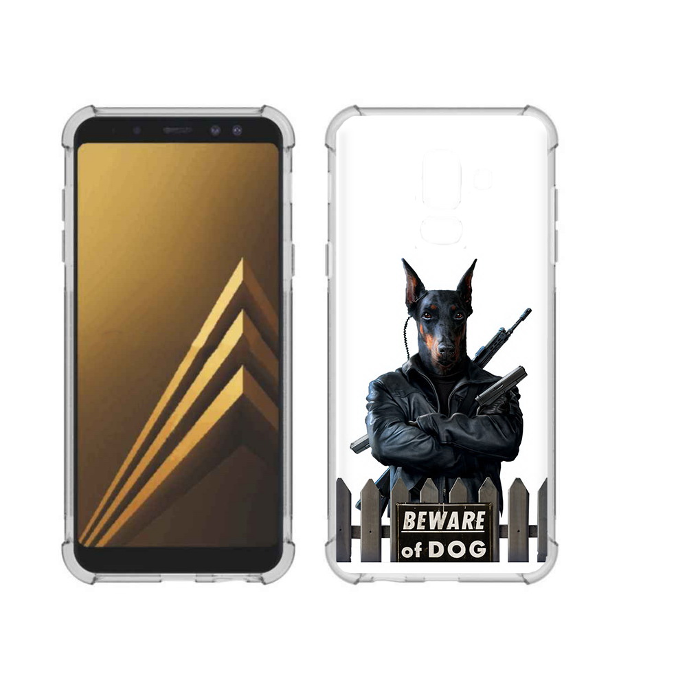 

Чехол MyPads Tocco для Samsung Galaxy A6+ (2018) доберман (PT111520.594.332), Прозрачный, Tocco