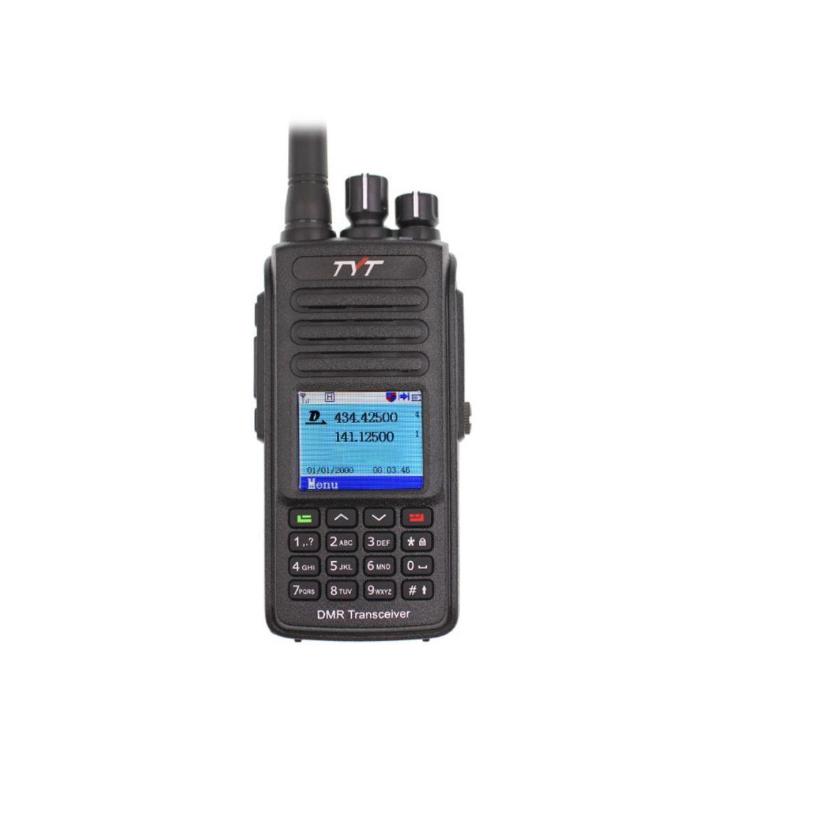 

Рация TYT MD-UV390 DMR 10W AES256 GPS IP67 Type-C 3600mAh, Черный, MD-UV390