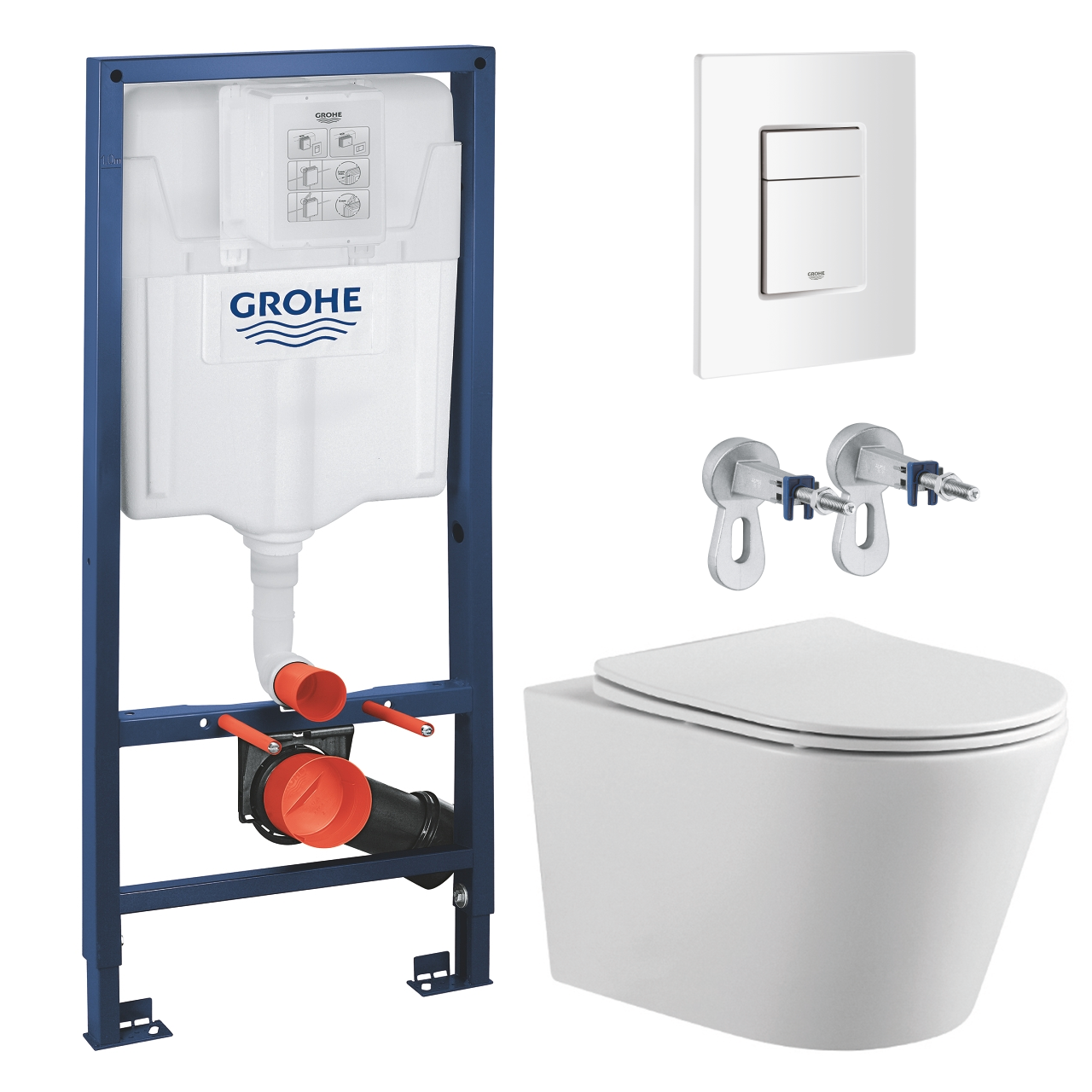 Комплект инсталляции GROHE с унитазом Aquatek ВЕГА и сиденьем с микролифтом (NW0200) 600021952722