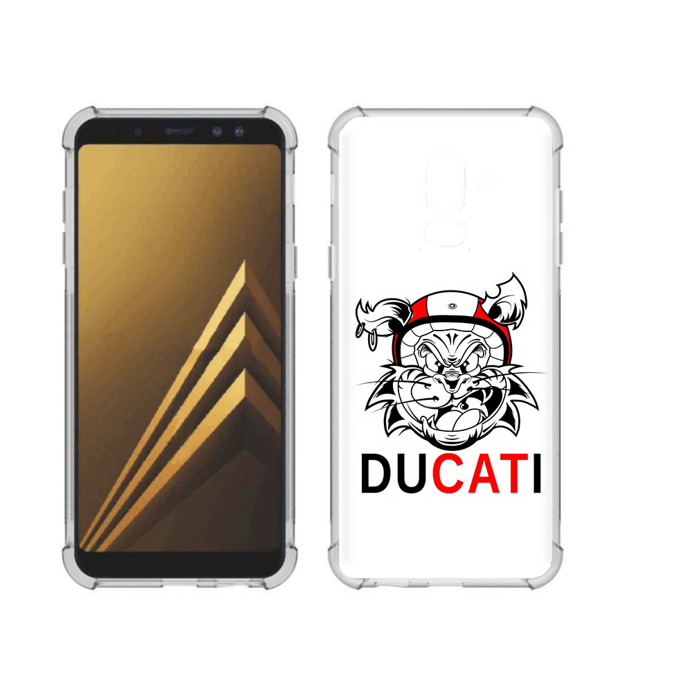 

Чехол MyPads Tocco для Samsung Galaxy A6+ (2018) дукати (PT111520.594.339), Прозрачный, Tocco