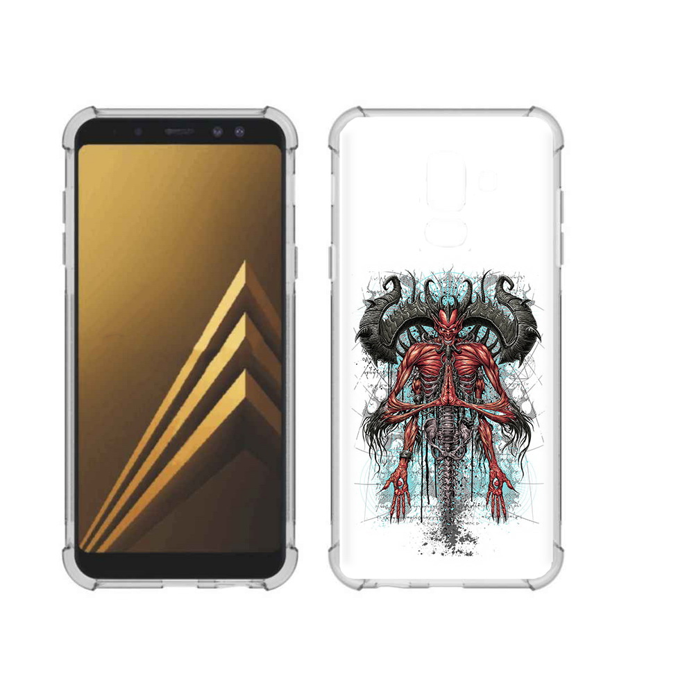 

Чехол MyPads Tocco для Samsung Galaxy A6+ (2018) дьявол (PT111520.594.340), Прозрачный, Tocco