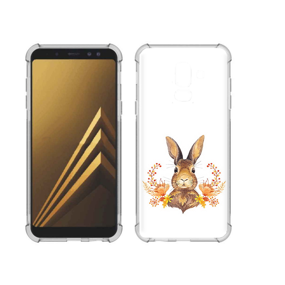 

Чехол MyPads Tocco для Samsung Galaxy A6+ (2018) зайка в цветах (PT111520.594.349), Прозрачный, Tocco