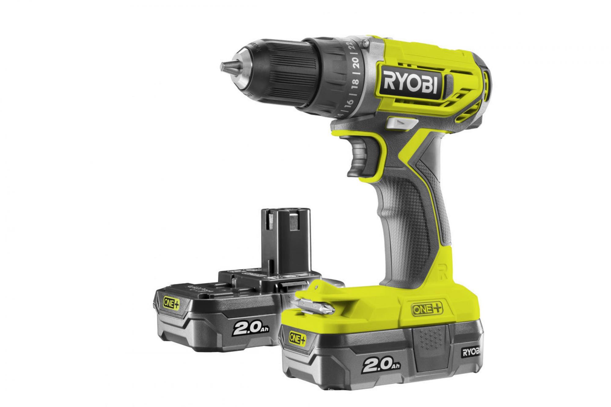 фото Аккумуляторная дрель-шуруповерт ryobi r18dd2-220s 5133003821