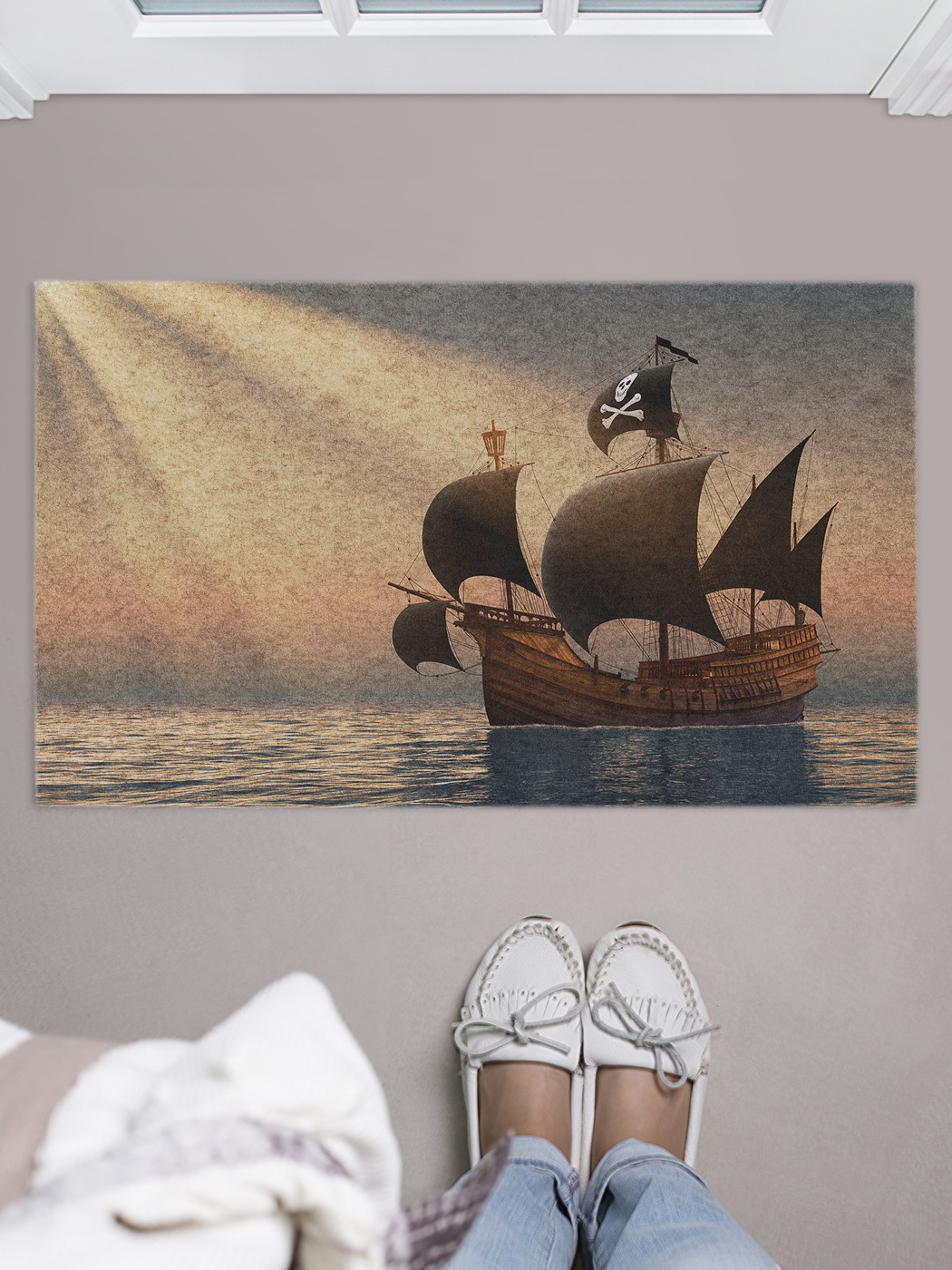 

Придверный коврик в прихожую для обуви, на резиновой основе, 75x45 см door_38222 JoyArty