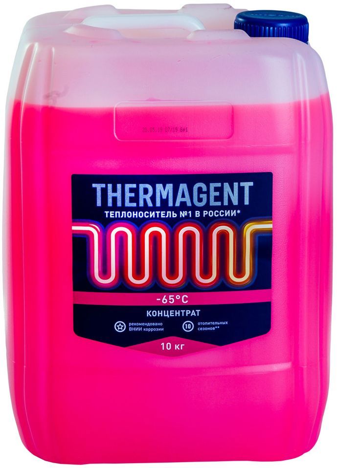 фото Thermagent теплоноситель этиленгликоль для систем отопления -65с (10кг)