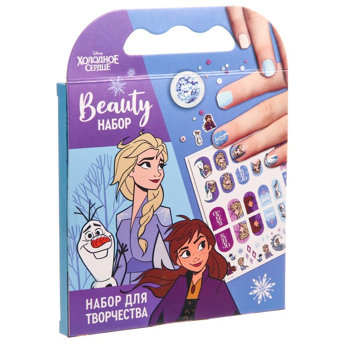 Набор для творчества Disney Beauty Маникюр с Эльзой и Анной розовый,  фиолетовый,  черный,  бирюзовый,  синий,  голубой