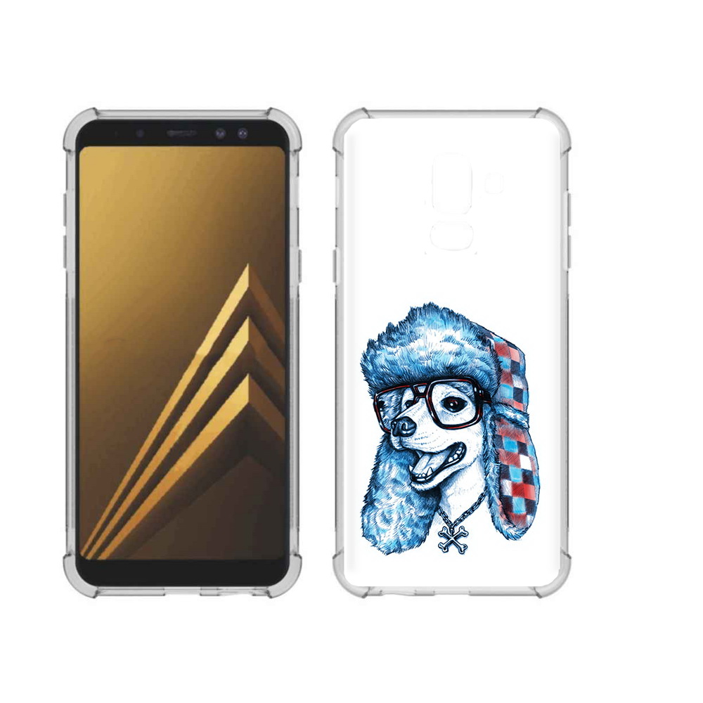 

Чехол MyPads Tocco для Samsung Galaxy A6+ (2018) зимний пес (PT111520.594.362), Прозрачный, Tocco