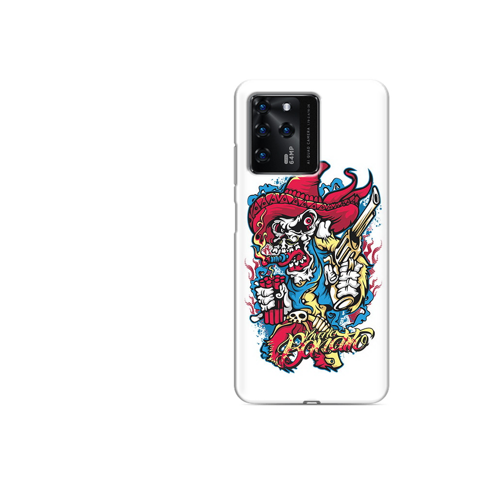 

Чехол MyPads Tocco для ZTE V30 нарисованный скелет с писталетом (PT226947.476.513), Прозрачный, Tocco