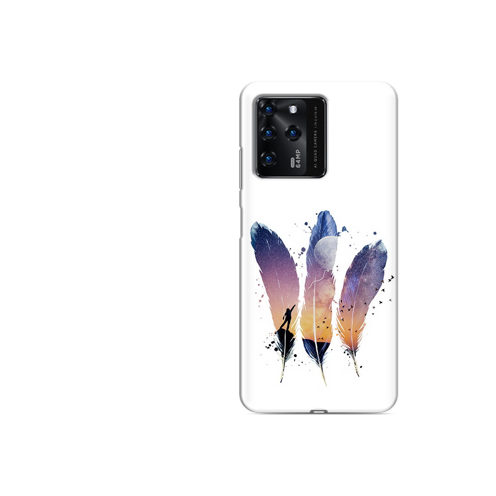 

Чехол MyPads Tocco для ZTE V30 небесные перья (PT226947.476.519), Прозрачный, Tocco