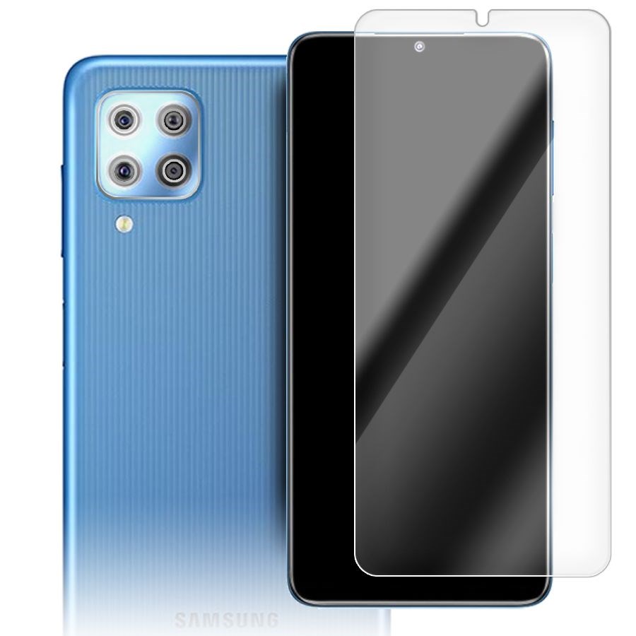 

Стекло защитное гибридное для Samsung Galaxy F22 + защита камеры (2 шт.)