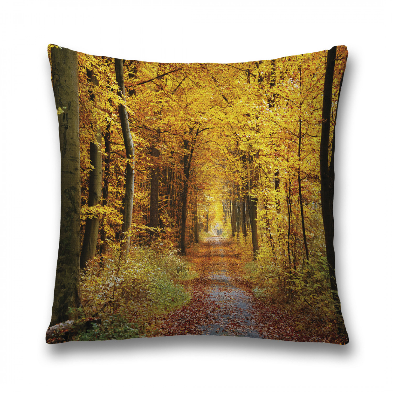 

Наволочка декоративная JoyArty "Осенняя аллея" на молнии, 45x45 см, Желтый, Осенняя аллея