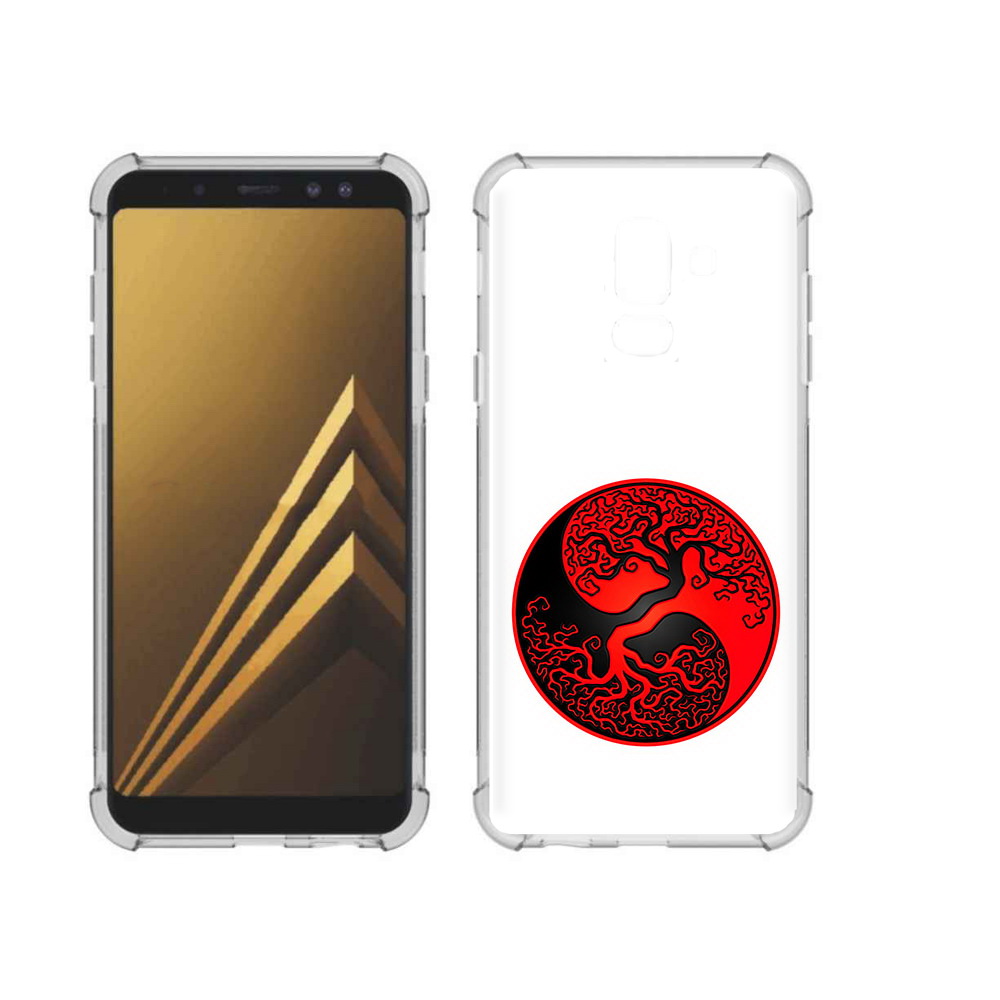 Чехол MyPads Tocco для Samsung Galaxy A6+ (2018) инь янь дерево (PT111520.594.379)