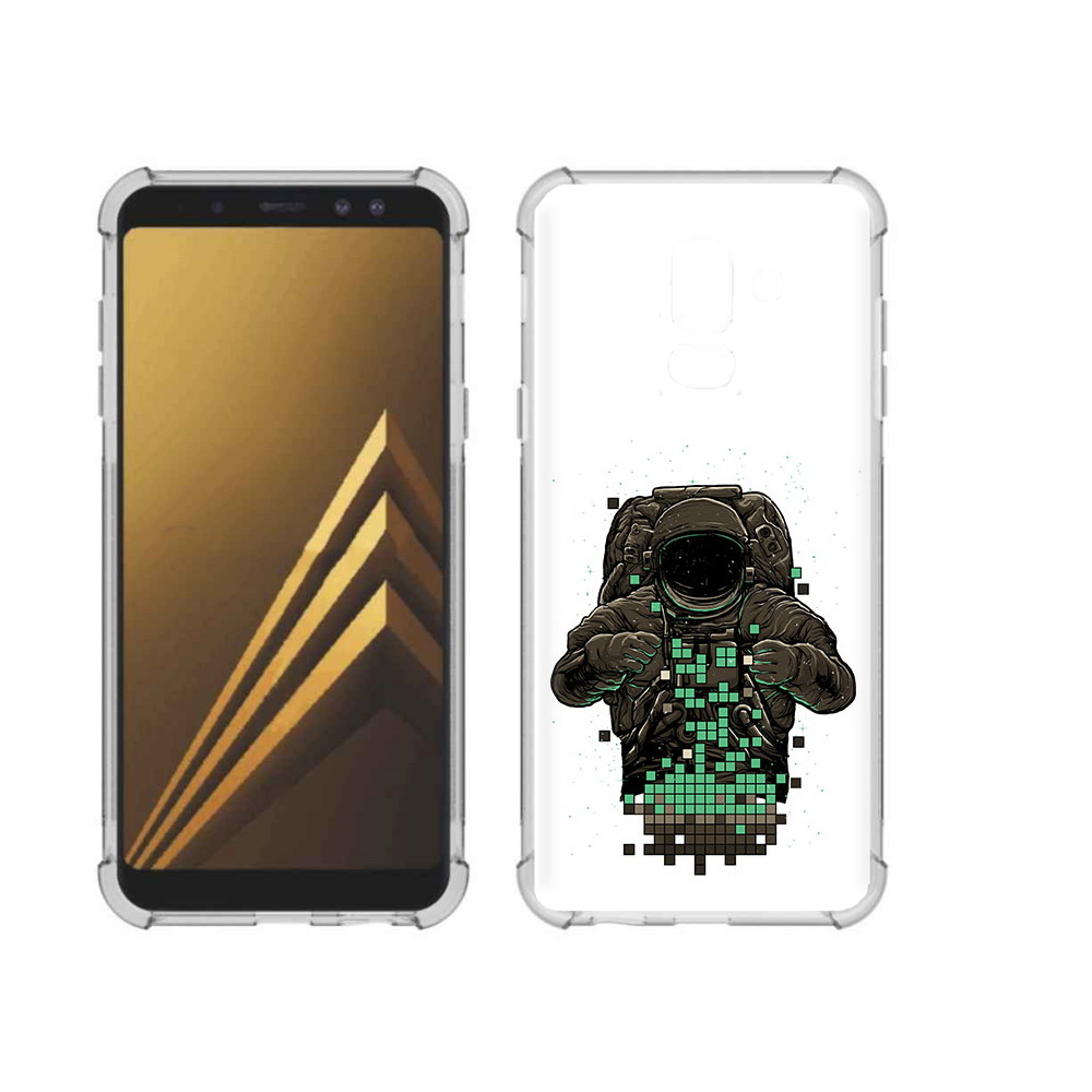 

Чехол MyPads Tocco для Samsung Galaxy A6+ (2018) космонавт с пикселями (PT111520.594.394), Прозрачный, Tocco