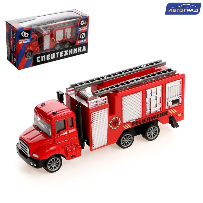 

игрушка машинка металлическая «Пожарная служба», инерция, с элементами из пластика, МИКС, Черный;красный;белый