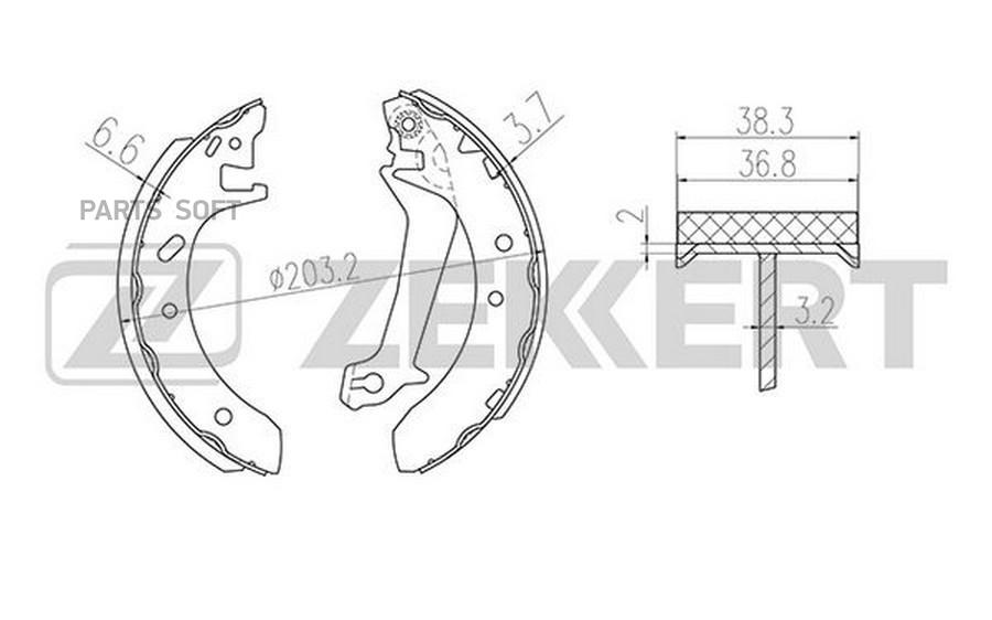 

Колодки тормозные ZEKKERT bk4319 ZEKKERT