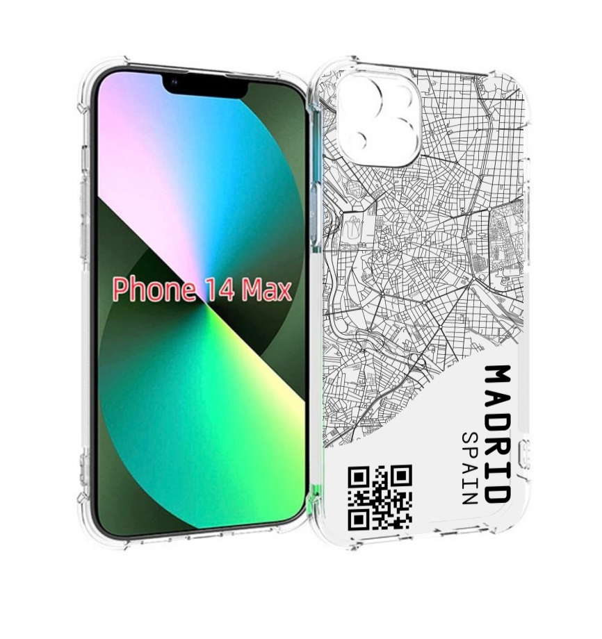 

Чехол MyPads схема-мадрид для iPhone 14 Plus (6.7), Прозрачный, Tocco