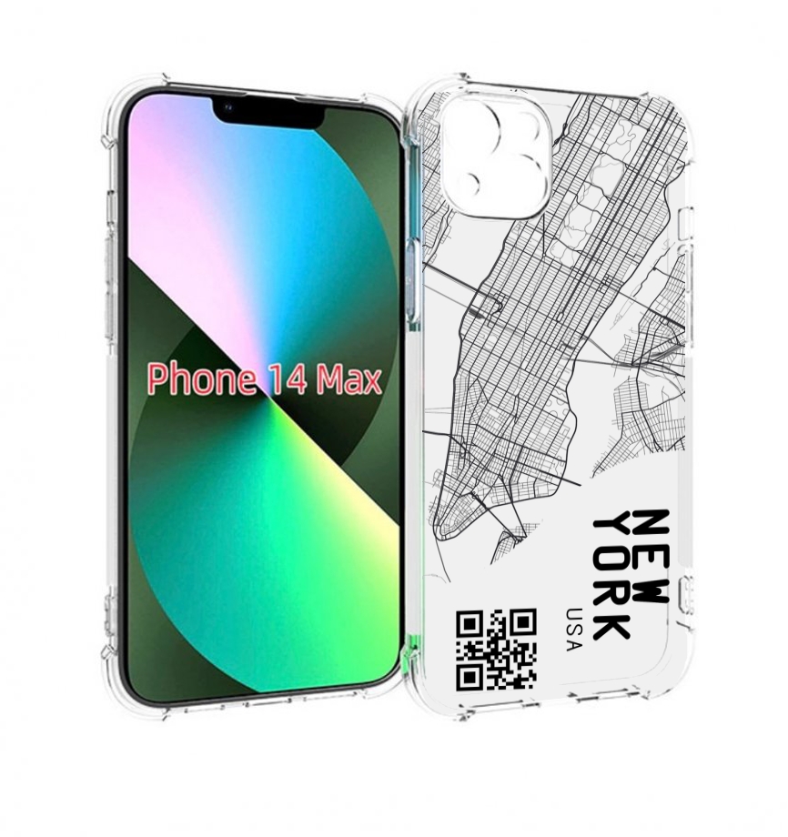 

Чехол MyPads схема-нью-йорк для iPhone 14 Plus (6.7), Прозрачный, Tocco