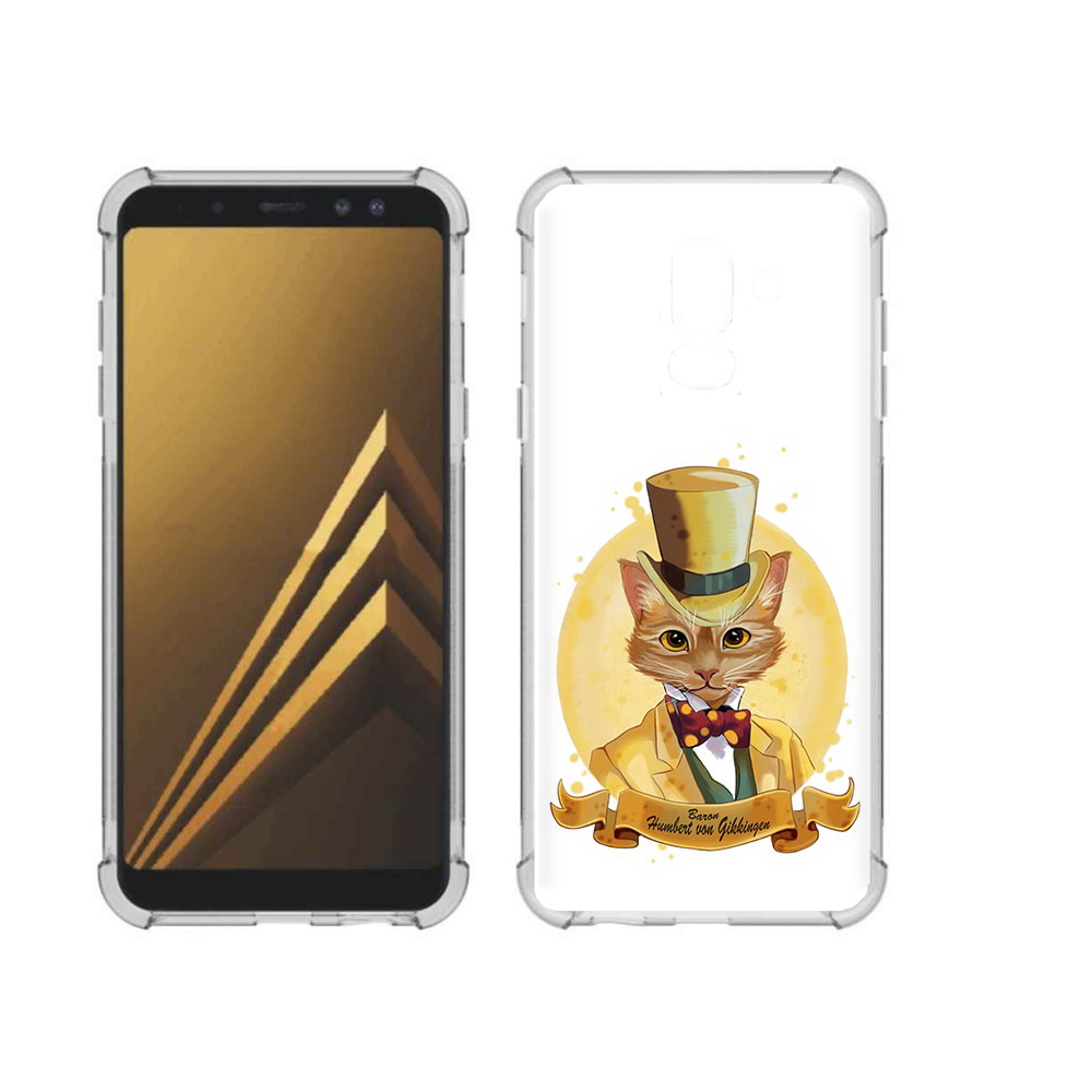 

Чехол MyPads Tocco для Samsung Galaxy A6+ (2018) кот юрист (PT111520.594.401), Прозрачный, Tocco