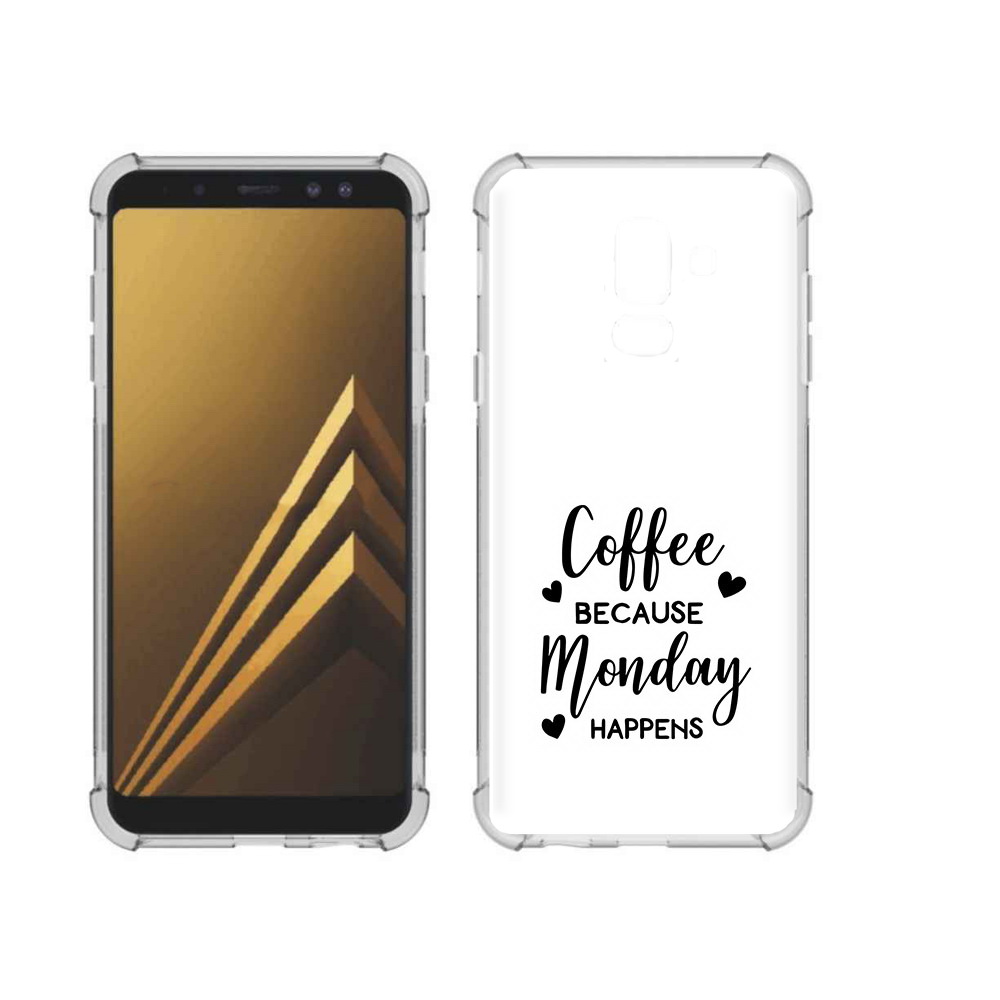 

Чехол MyPads Tocco для Samsung Galaxy A6+ (2018) кофе и понедельник стал счастливым, Прозрачный, Tocco