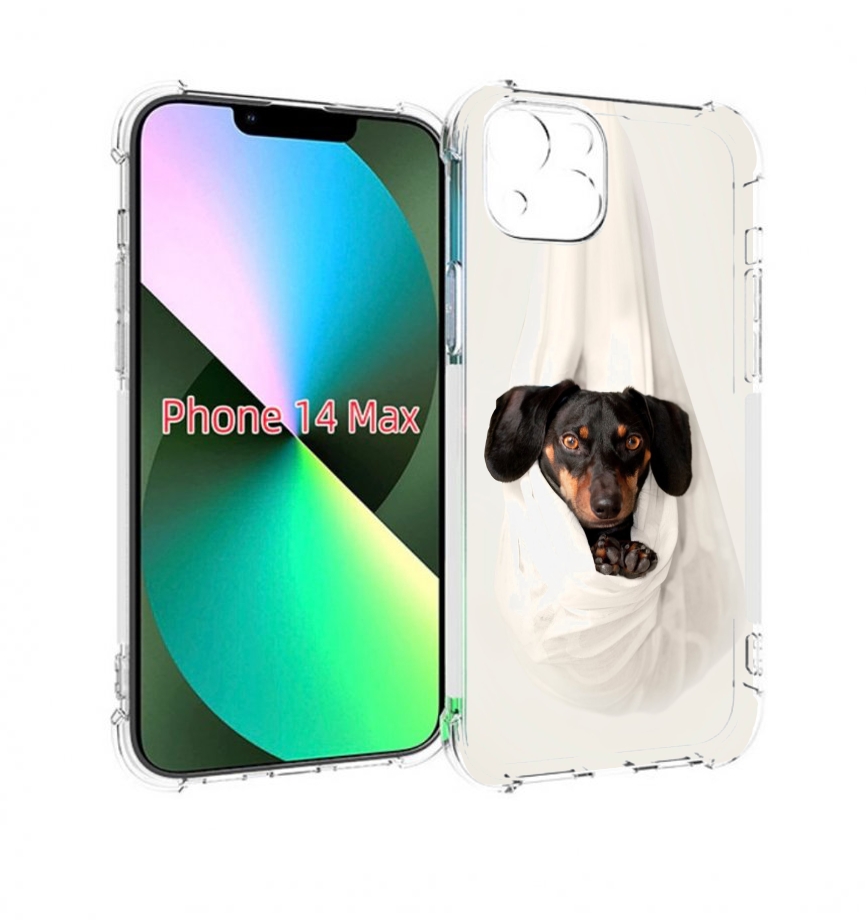 

Чехол MyPads такса собака для iPhone 14 Plus (6.7), Прозрачный, Tocco