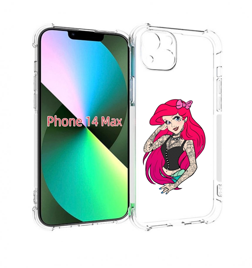 

Чехол MyPads татуированная-принцесса женский для iPhone 14 Plus (6.7), Прозрачный, Tocco
