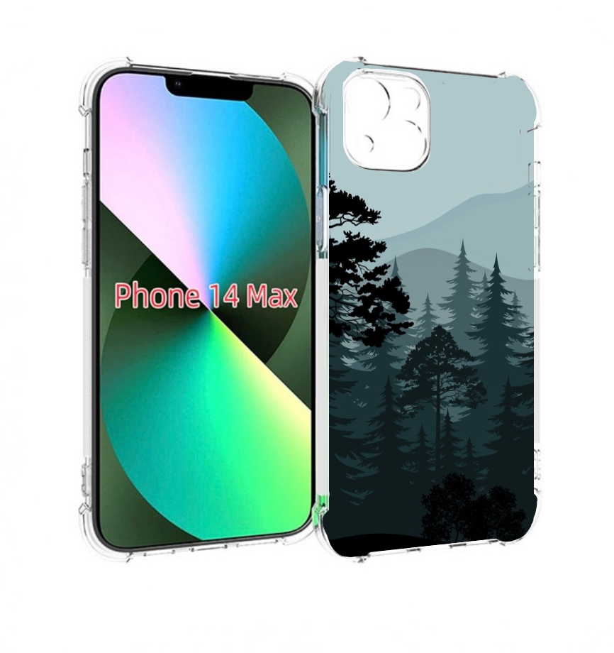 

Чехол MyPads темный лесочек для iPhone 14 Plus (6.7), Прозрачный, Tocco