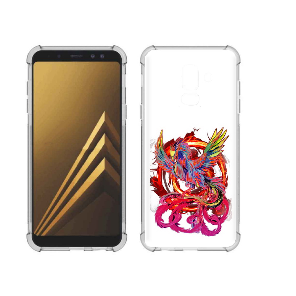 Чехол MyPads Tocco для Samsung Galaxy A6+ (2018) красочный феникс (PT111520.594.414)