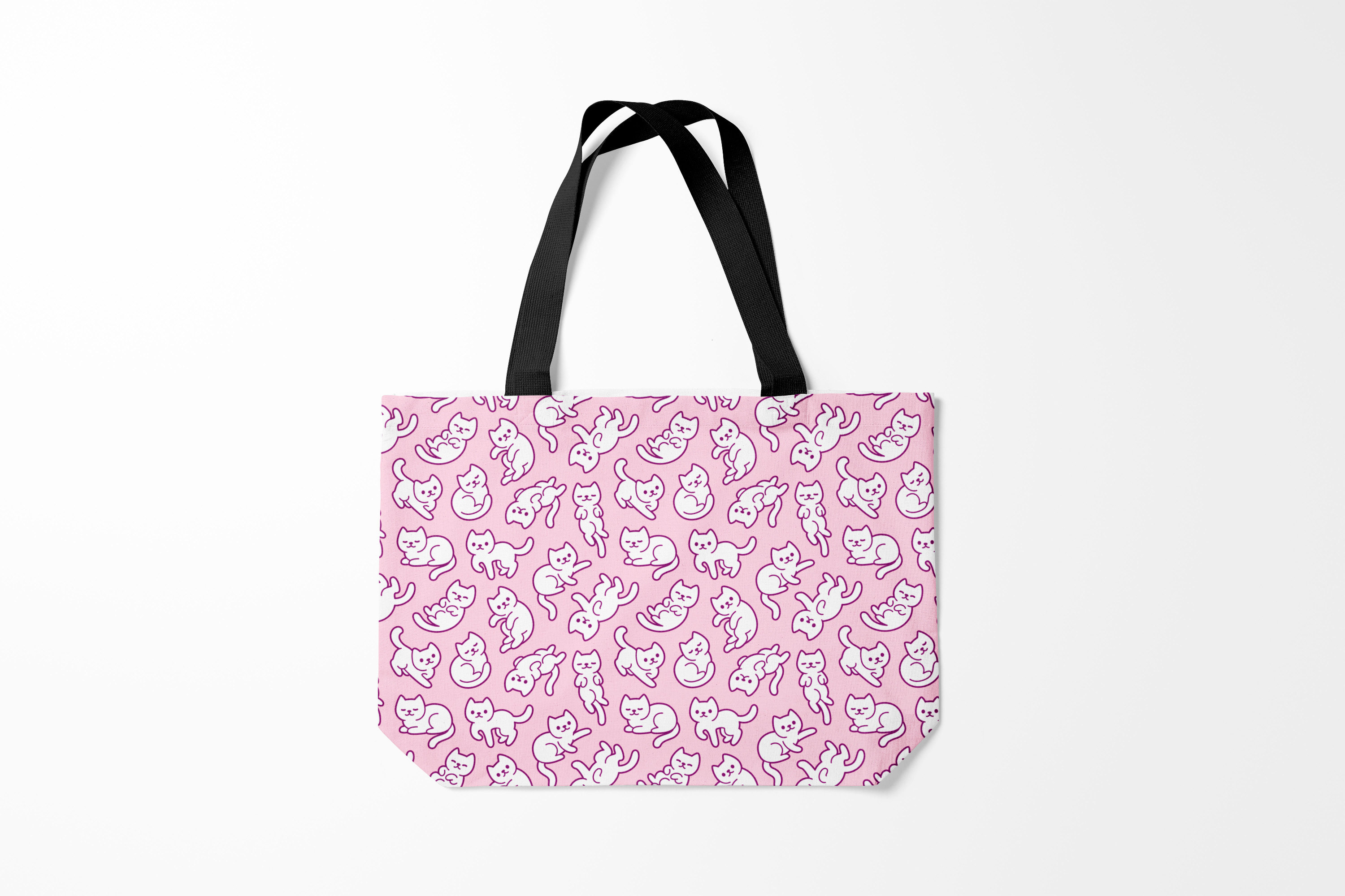 

Сумка шoппер унисекс Burnettie Коты и кошки Котики Pattern, розовый, Коты и кошки Котики Pattern
