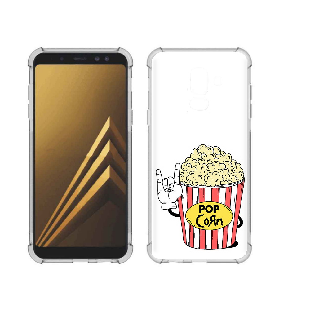 

Чехол MyPads Tocco для Samsung Galaxy A6+ (2018) крутой попкорн (PT111520.594.427), Прозрачный, Tocco